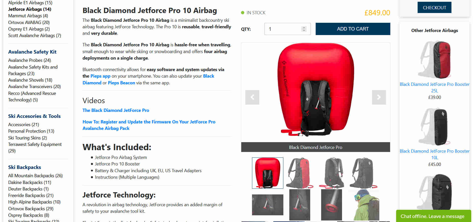 Snowsafe product page